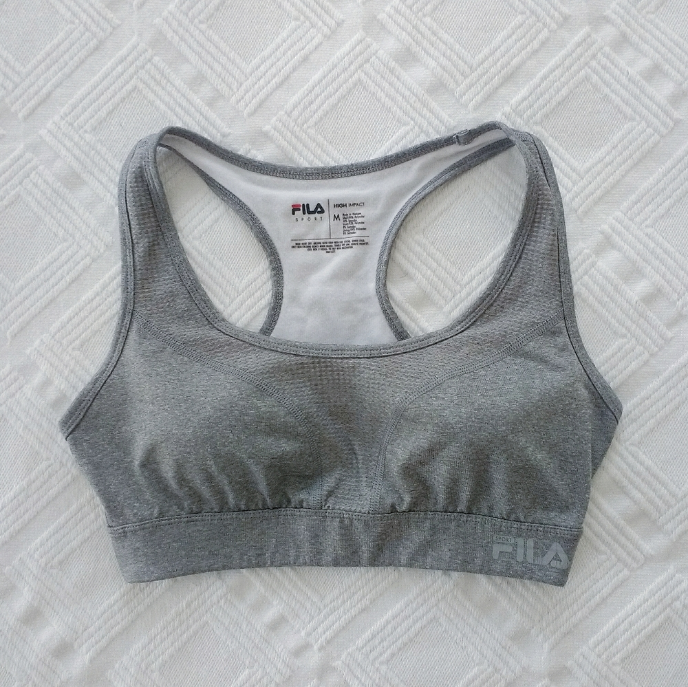 Fila Gray High Impact Sports Bra